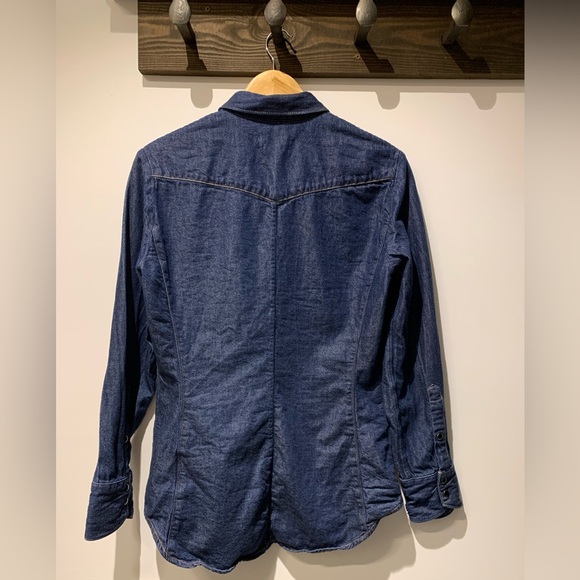 Rag & Bone Navy Wyatt Denim Shirt - ICONS Collection - Picture 8 of 10